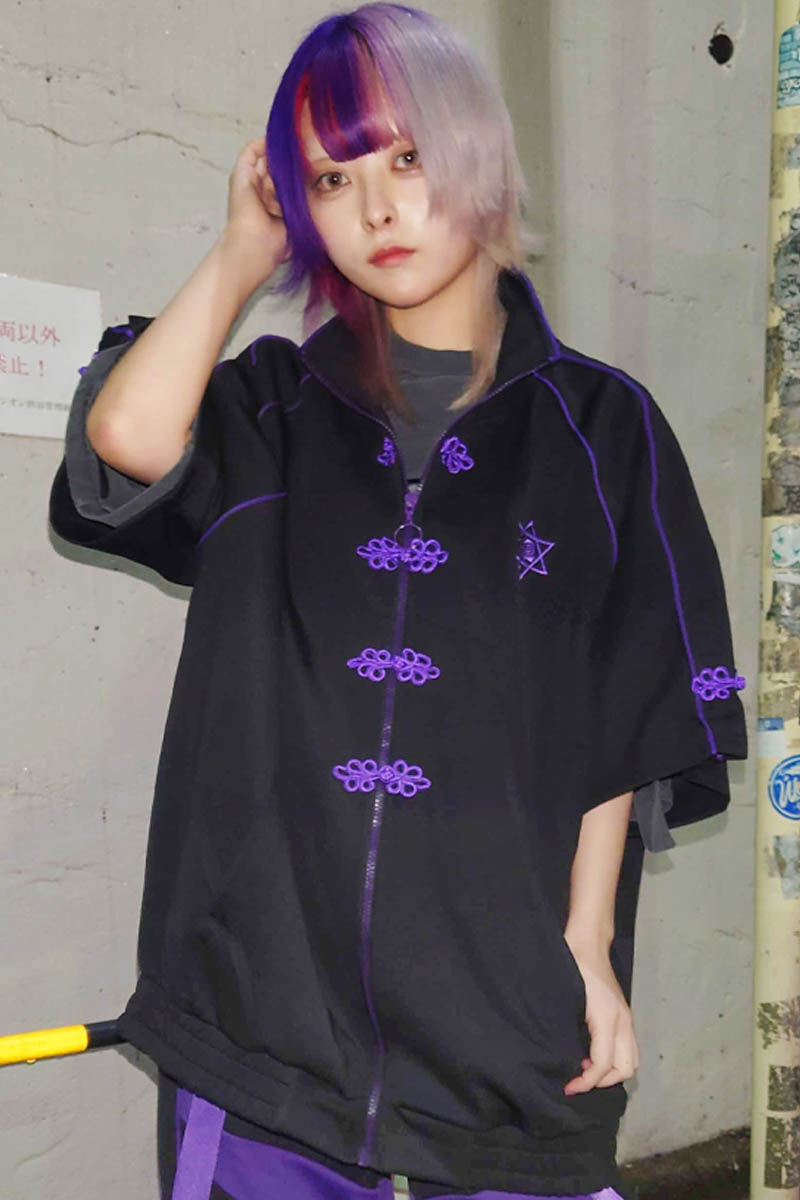 PSYCHO NATION (サイコネーション) チャイナジャージ BLACK×PURPLE