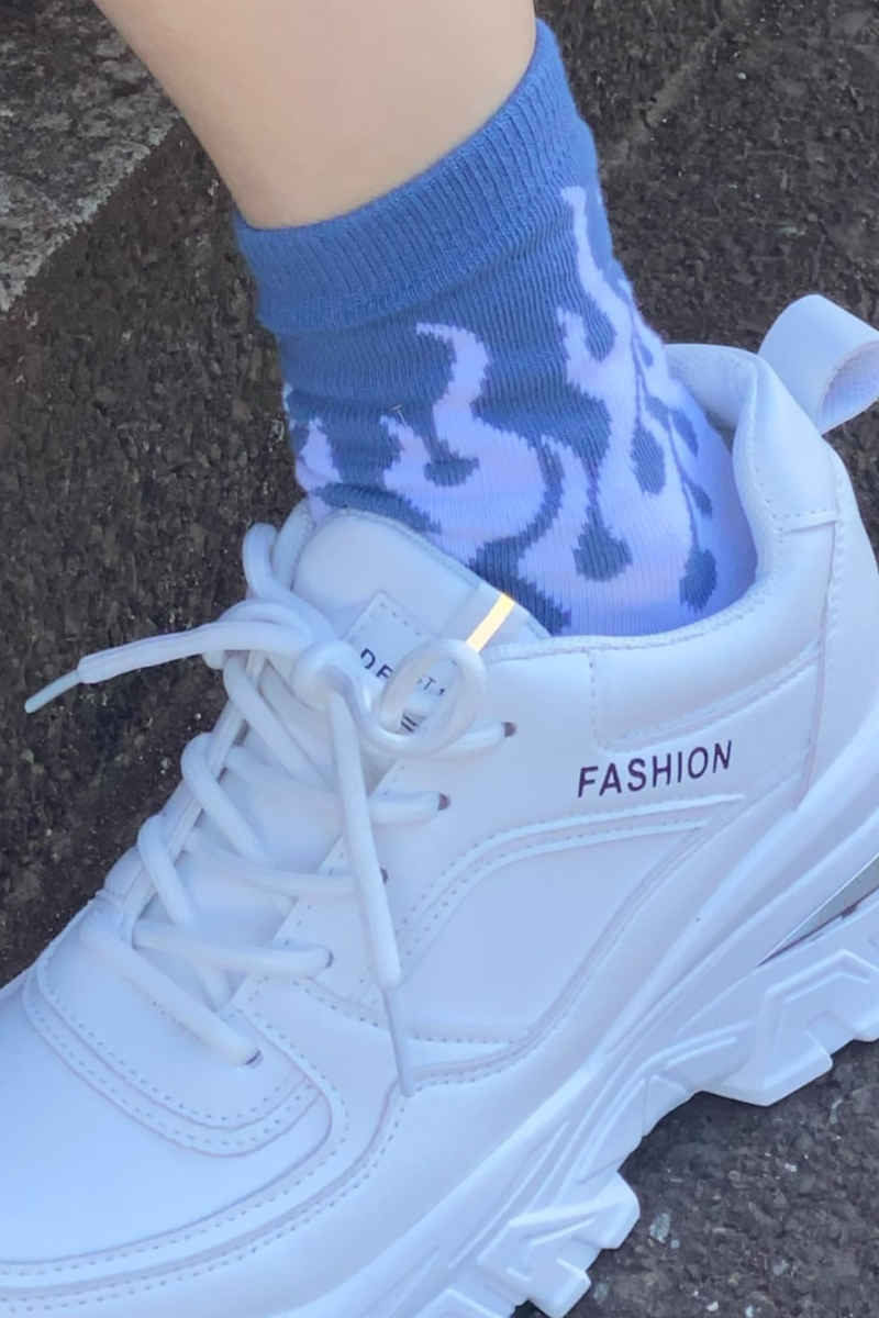東京13零式(トウキョウイチサンゼロシキ) Socks 炎  Indigo