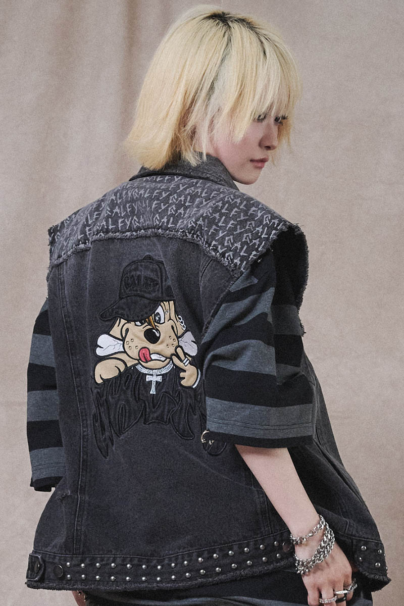 【予約商品】GALFY (ガルフィー) VIBE↑↑クラッシュベスト - Vintage Black