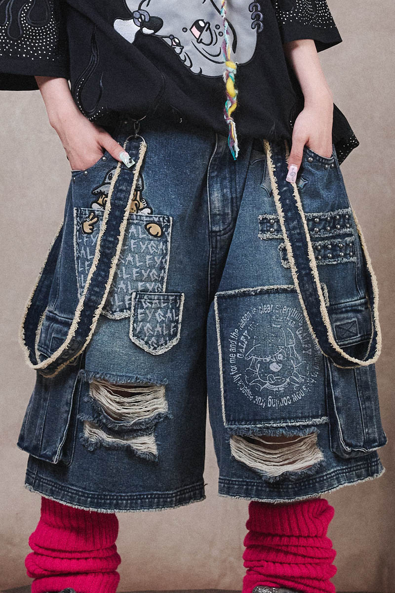 【予約商品】GALFY (ガルフィー) VIBE↑↑クラッシュハーパン - Vintage Indigo