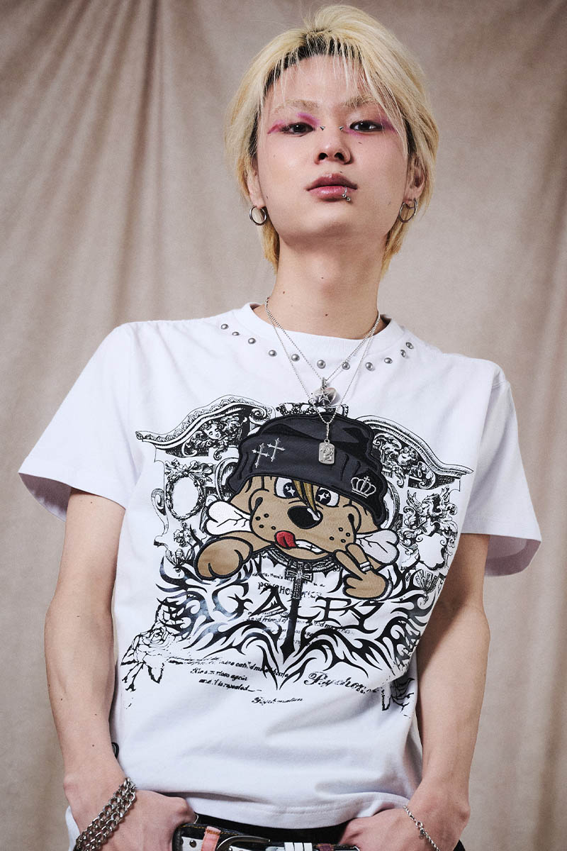 【予約商品】GALFY (ガルフィー) 爆アゲ↑↑ギラTシャツ - White