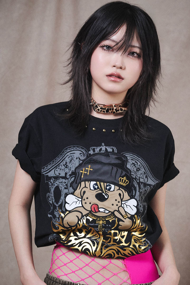 【予約商品】GALFY (ガルフィー) 爆アゲ↑↑ギラTシャツ - Black