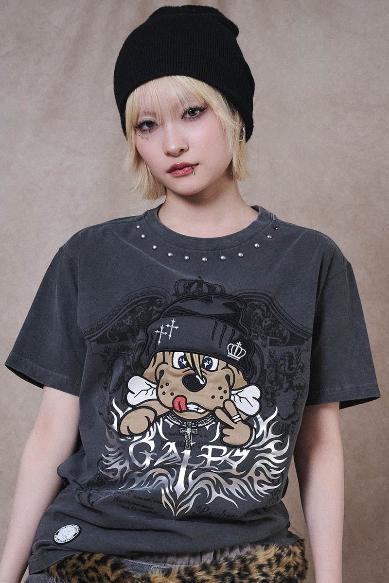 【予約商品】GALFY (ガルフィー) 爆アゲ↑↑ギラTシャツ - Ink Black