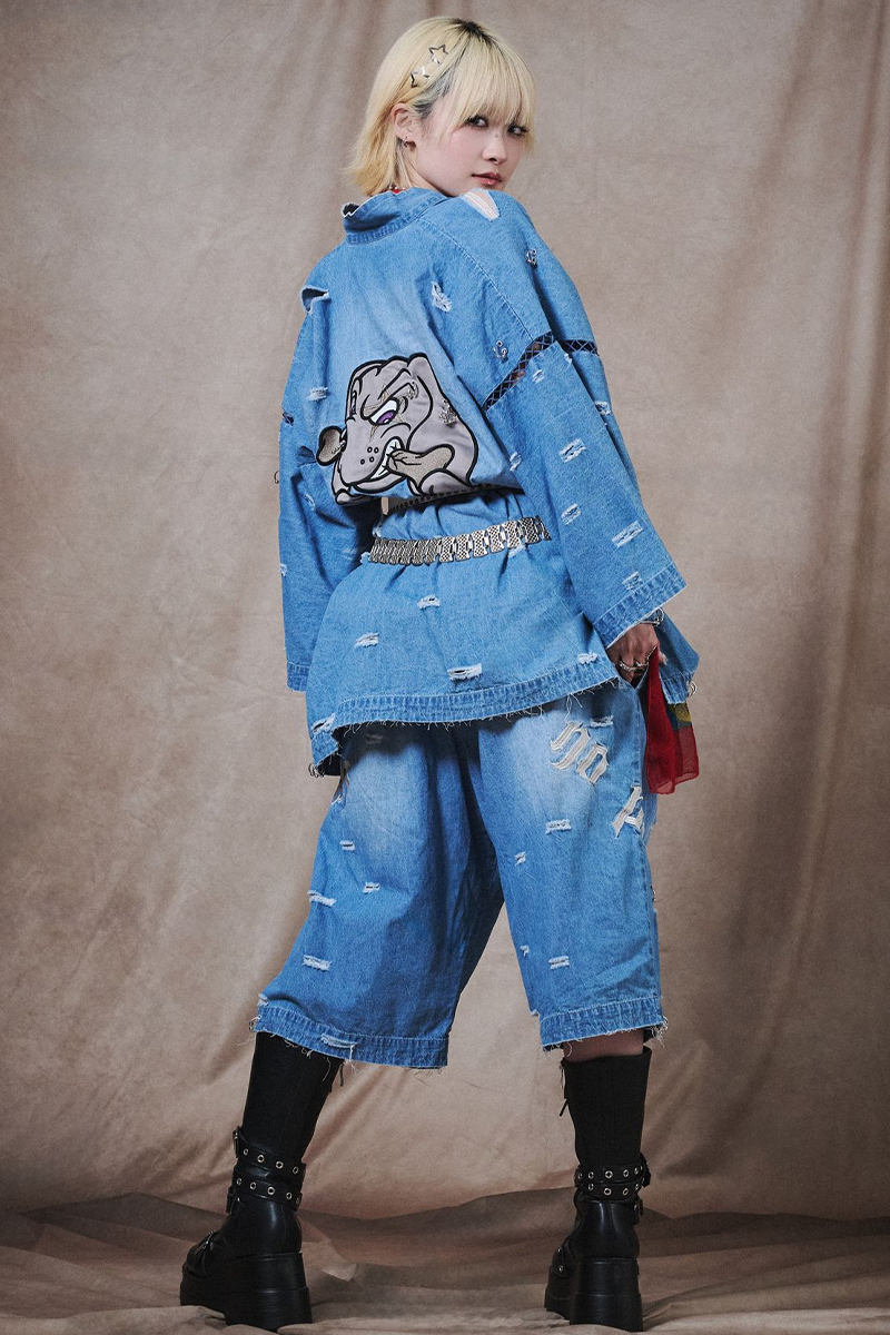 【予約商品】GALFY (ガルフィー) バチバチピアス甚平 - Sax