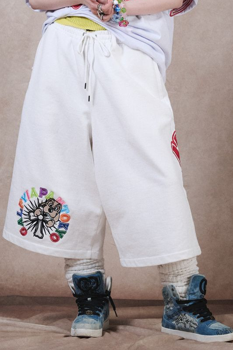 【予約商品】GALFY (ガルフィー) おしゃぶりワンワンカラフルロゴショーツ - White