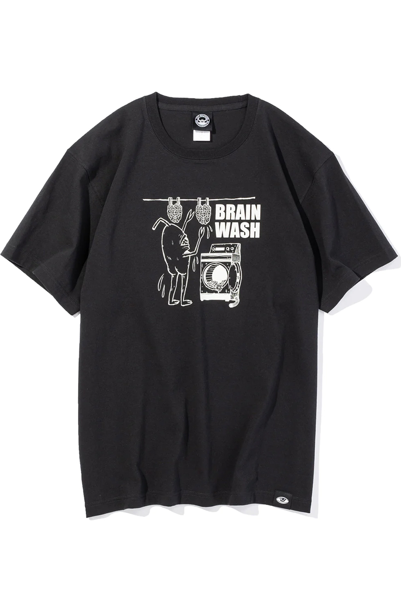 TOY MACHINE (トイマシーン) MAD MOUSE COMIC COLLAB BRAIN WASH SS TEE BLACK