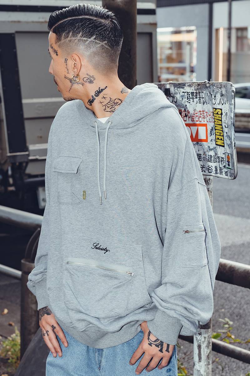Subciety(サブサエティ) Tactical hoodie - Gray