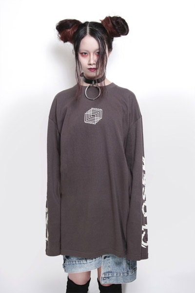 【予約商品】 KAVANE Clothing DOGMAロングレイヤードシャツ - Charcoal