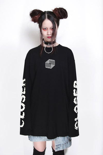 【予約商品】 KAVANE Clothing DOGMAロングレイヤードシャツ - Black