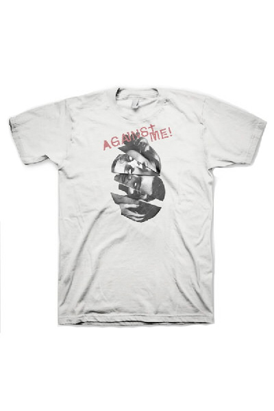 AGAINST ME! Heads T-Shirt WHITE(B)