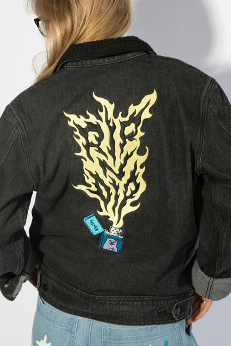 RIPNDIP (リップンディップ) Ripnlit Denim Jacket (Black Denim RIPNDIP (リップンディップ) Ripnlit Denim Jacket (Black Denim