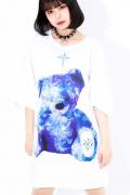 TRAVAS TOKYO Furry bearビッグTシャツ White