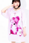 TRAVAS TOKYO Furry bearビッグTシャツ Pink