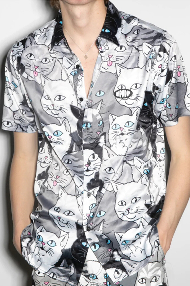 RIPNDIP (リップンディップ) Family Tree Button Up (Black)