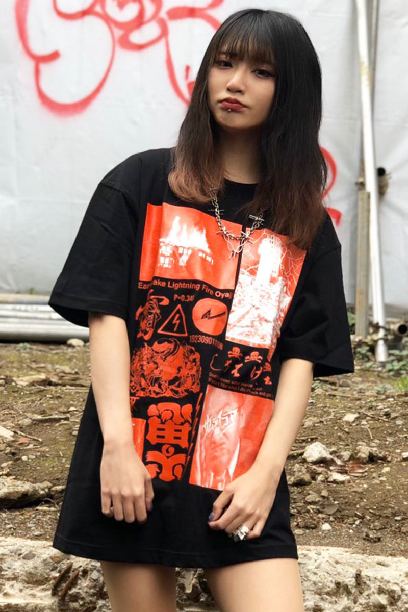 SAMURAI CORE 地震ー雷ー火事ーオヤジ TEE BLACK