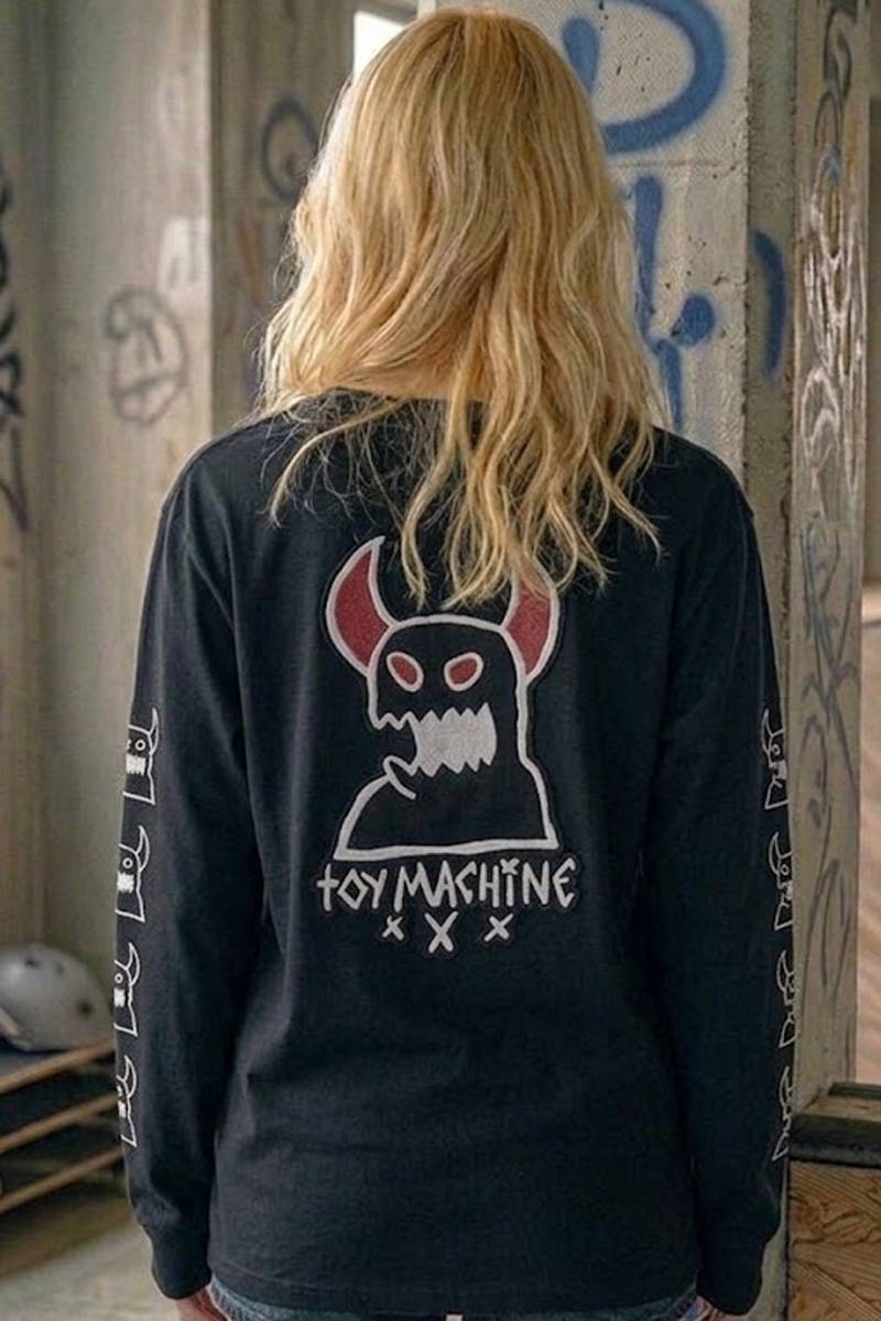 TOY MACHINE (トイ・マシーン) SKETCHY MONSTER LONG TEE - Black
