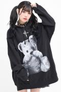 TRAVAS TOKYO【トラバストーキョー】Furry bear Hoodie Black×White