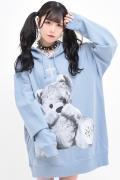 TRAVAS TOKYO【トラバストーキョー】Furry bear Hoodie Blue