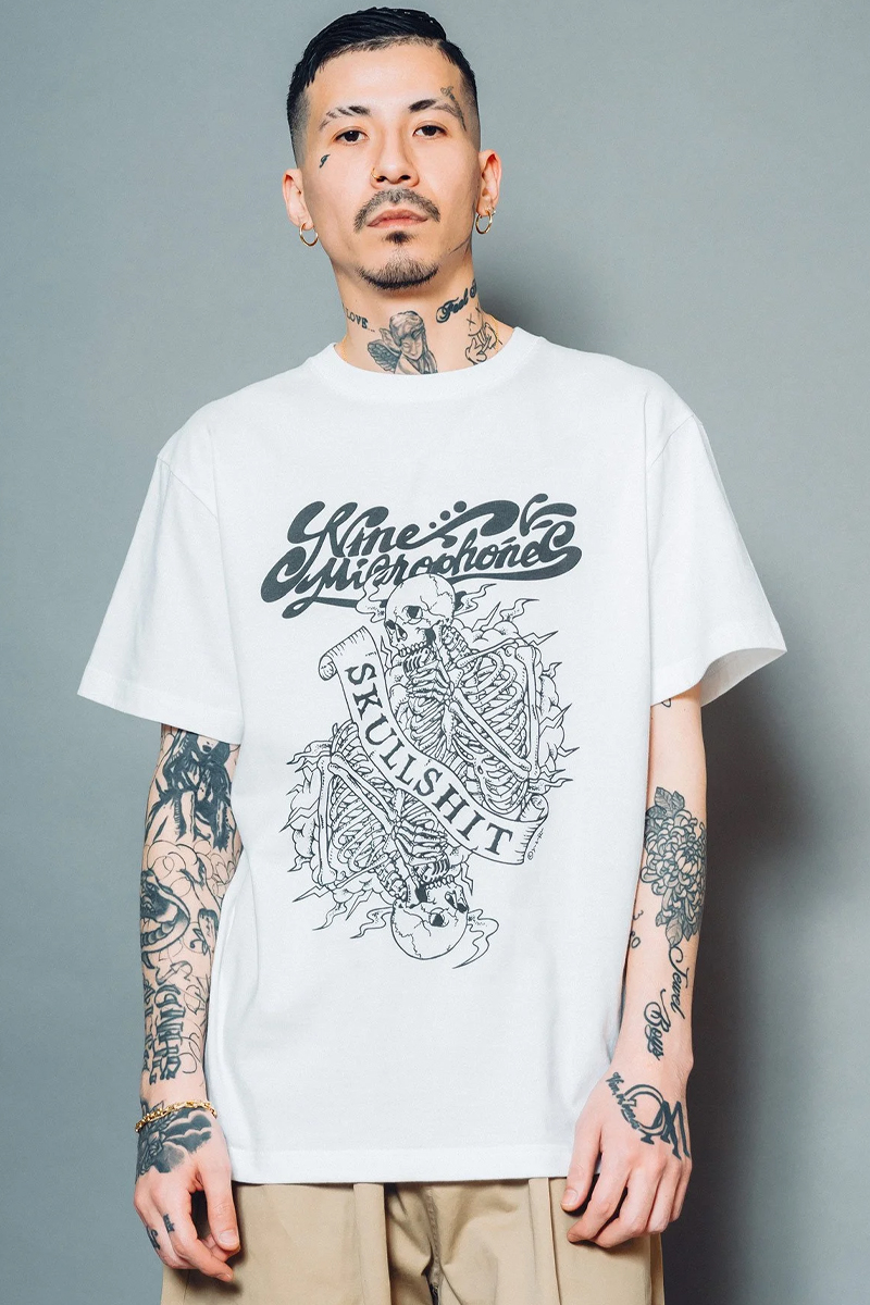 【予約商品】SKULLSHIT×NineMicrophones　S/S TEE WHITE