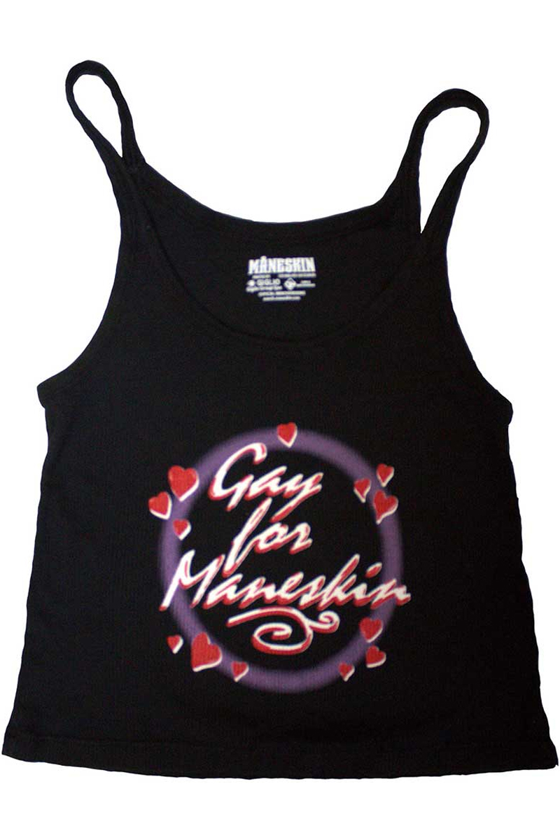 MÅNESKIN UNISEX TANK T-SHIRT: GAY FOR MANESKIN