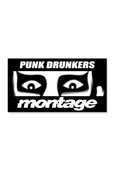 PUNK DRUNKERS 【PDSx montage】モンタージュステッカー BLACK