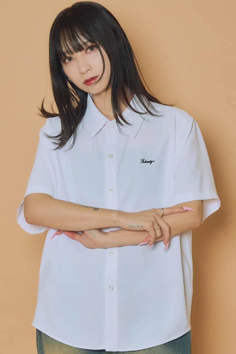 Subciety (サブサエティ) Essential plain shirt - White
