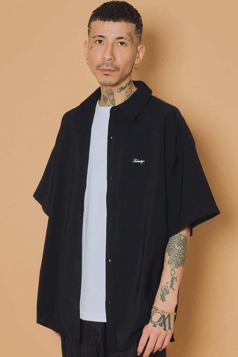 Subciety (サブサエティ) Essential plain shirt - Black