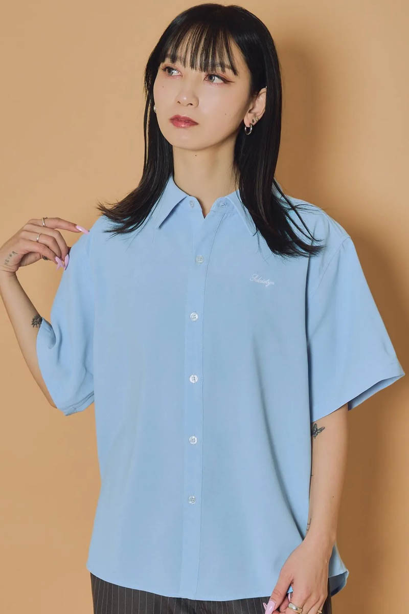 Subciety (サブサエティ) Essential plain shirt - Blue