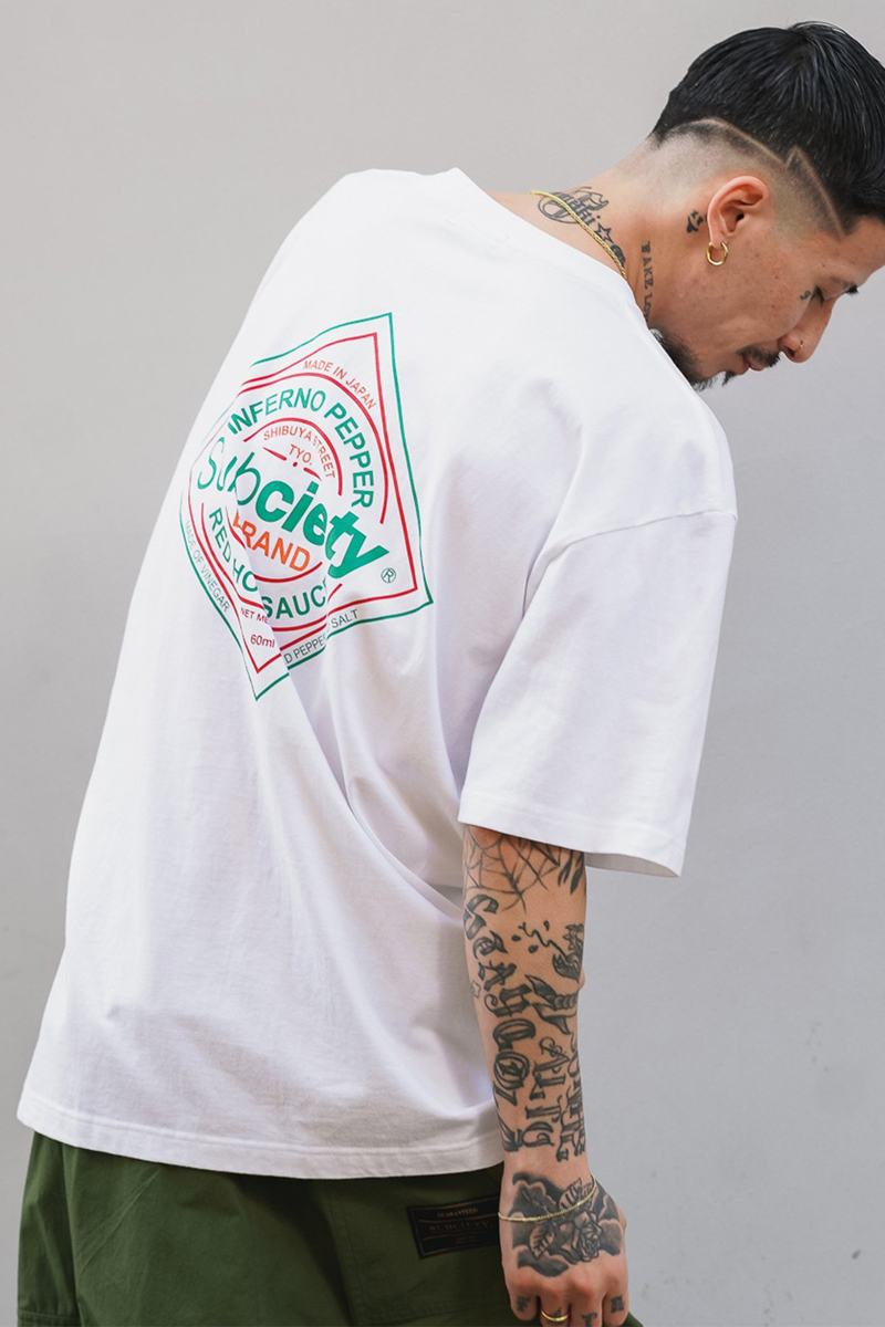 Subciety (サブサエティ) PEPPER TEE WHITE