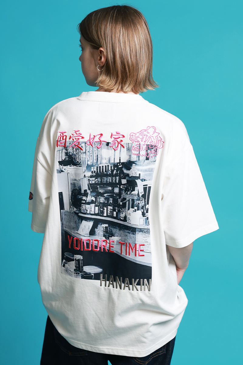 YOIDORE(ヨイドレ) 四六時中酒フォトTEE - White