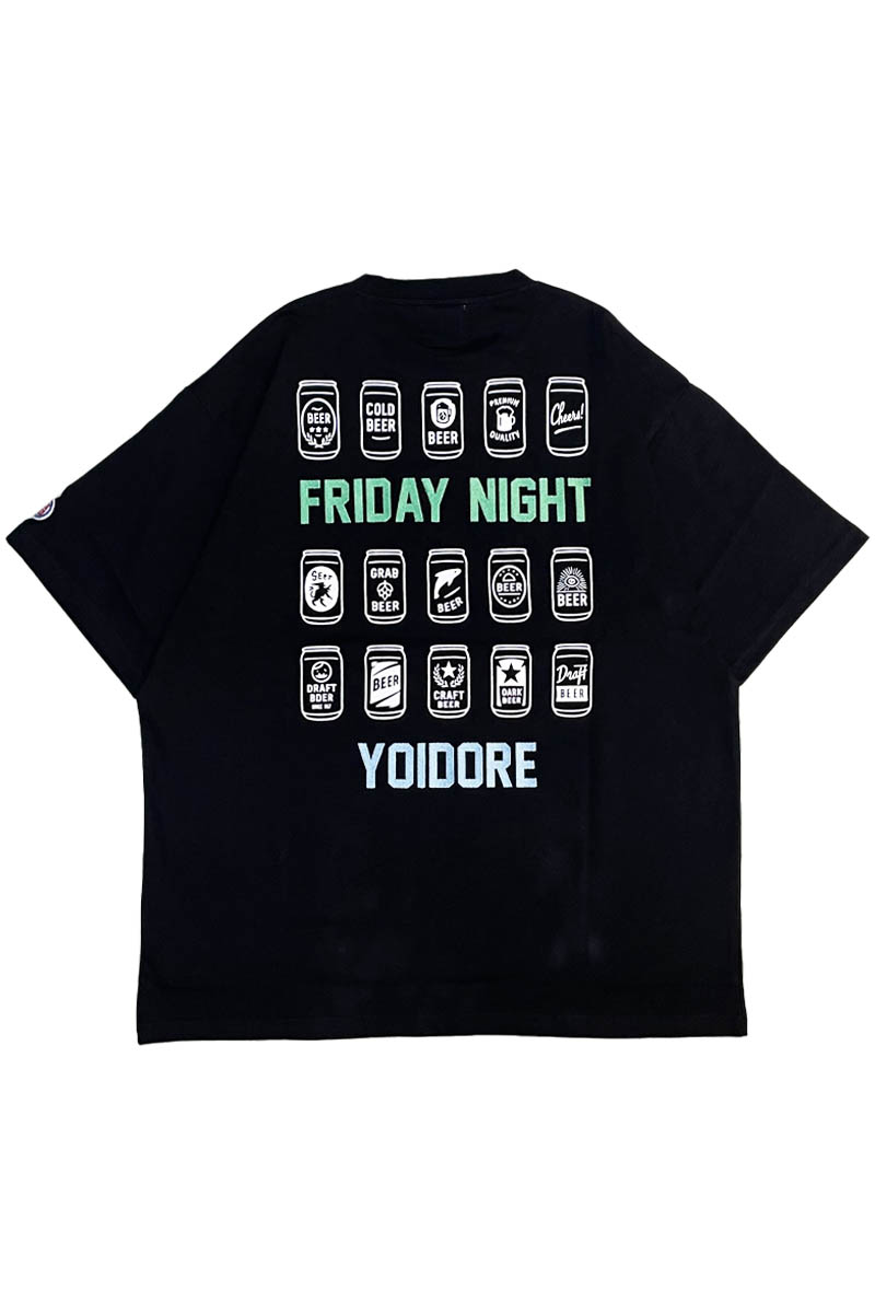 YOIDORE(ヨイドレ) ヘベレケ・ビールTEE - Black