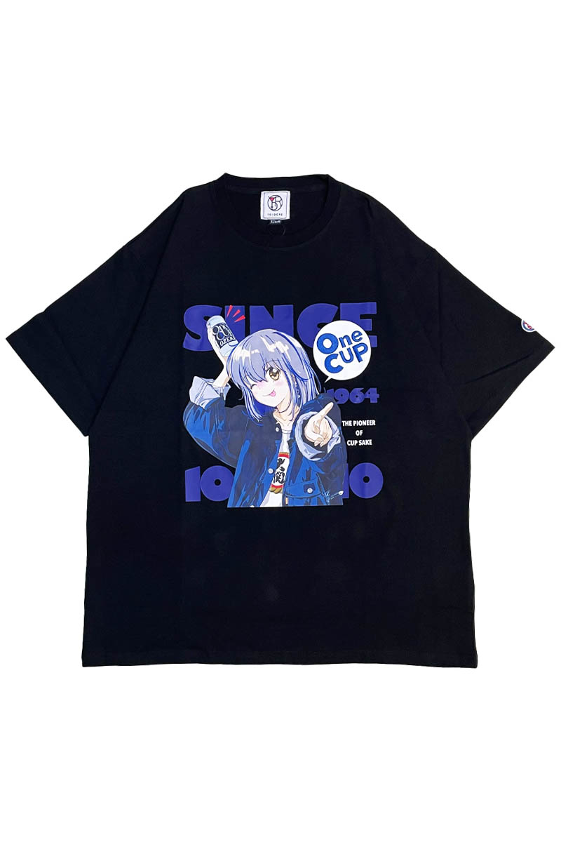ワンカップ大関×YOIDORE(ヨイドレ) どれみちゃんTEE - Black
