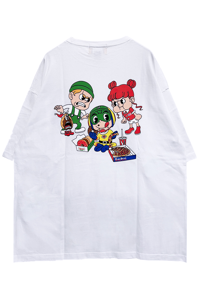 少年ジェッター×over print(オーバープリント) VS & JETTER WIDE TEE WHITE