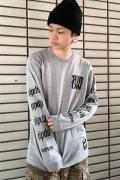 RIP DESIGN WORXX RIPDW LOGO LONG T-SHIRT(グレー)