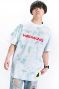 HEDWiNG (ヘドウィグ) Infection warning Tie-dye Big Silhouette T-shirt Surf blue