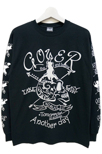 GoneR (ゴナー) Candle Mexican Skull Long T-Shirts Black