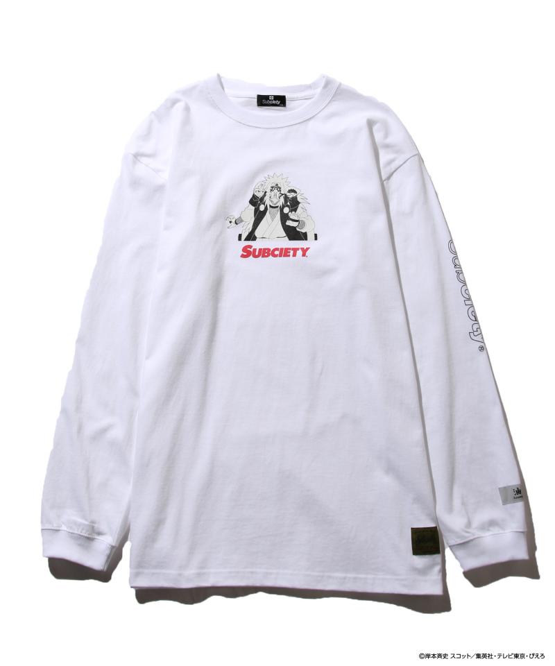 ロックファッション バンドグッズのgekirock Clothing Subciety Naruto ナルト 疾風伝 Jiraiya L S White