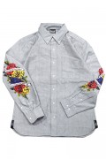 GoneR (ゴナー) GR20SH001 Rose Sleeve Oxford Shirts Ox Grey