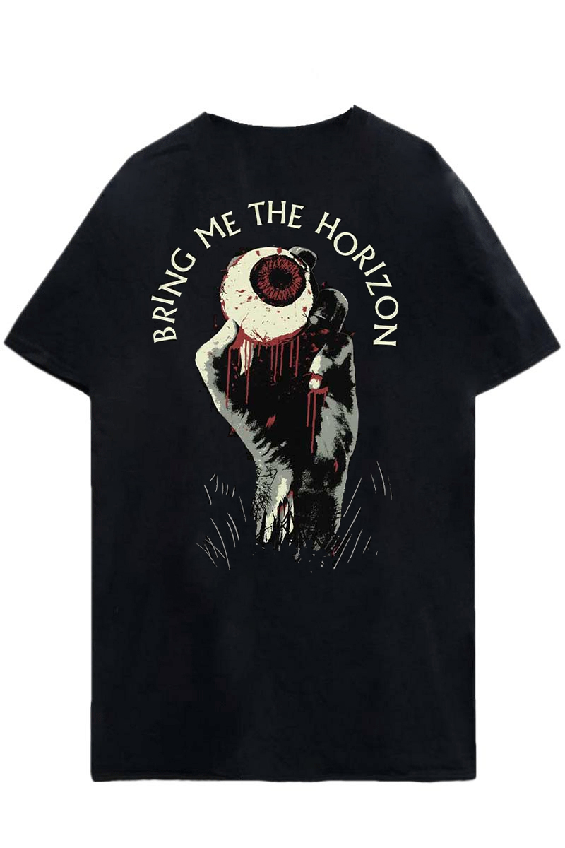 BRING ME THE HORIZON UNISEX T-SHIRT: ZOMBIE EYE (BACK PRINT)