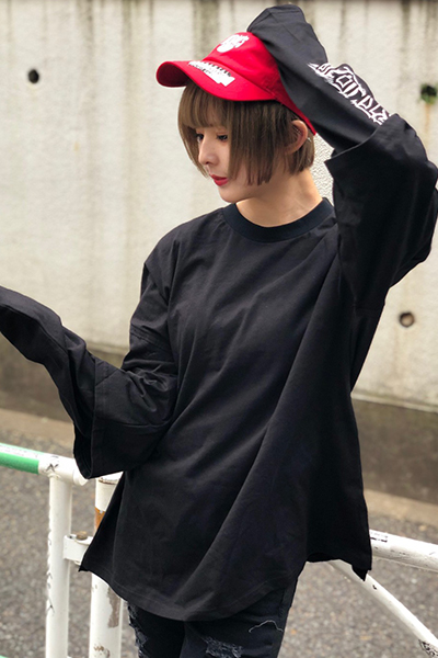 ロックファッション バンドグッズのgekirock Clothing Not Common Sense Fuxx The Police Layered L S Tee Black