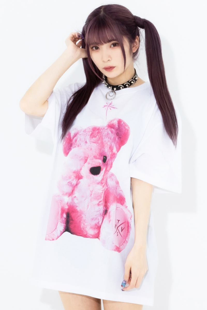 TRAVAS TOKYO Furry bear BIG Tee【White】