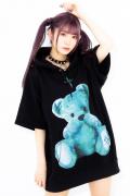 TRAVAS TOKYO Furry bear H/S hoodie【Green】