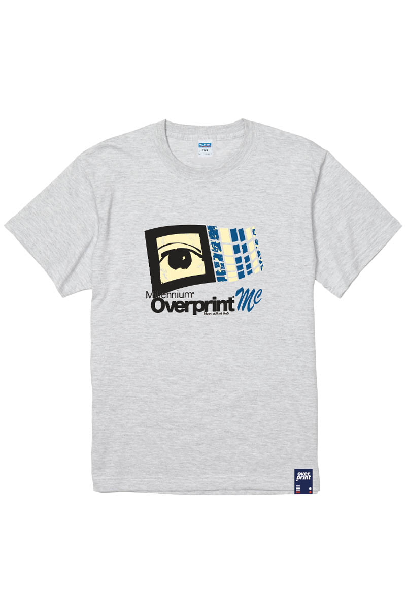 over print (オーバー・プリント) PC Tee - Ash