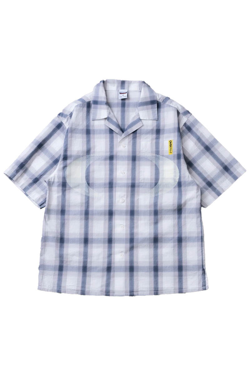 over print (オーバー・プリント) NEW MOON check shirts - White