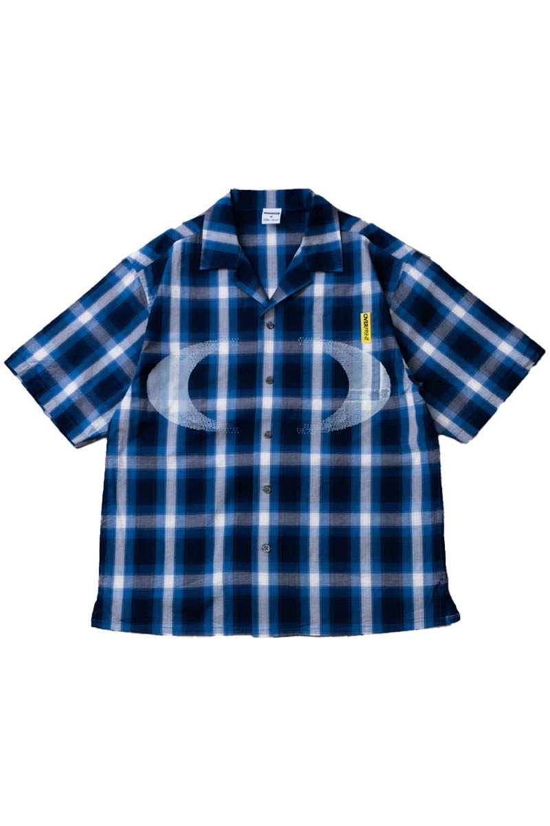 over print (オーバー・プリント) NEW MOON check shirts - Navy
