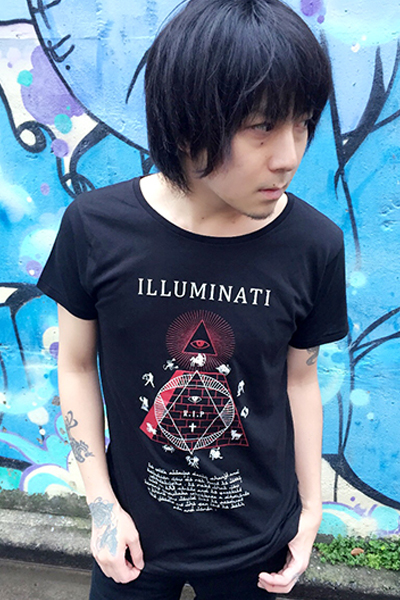 ロックファッション バンドグッズのgekirock Clothing Riot President Illuminati T Shirts