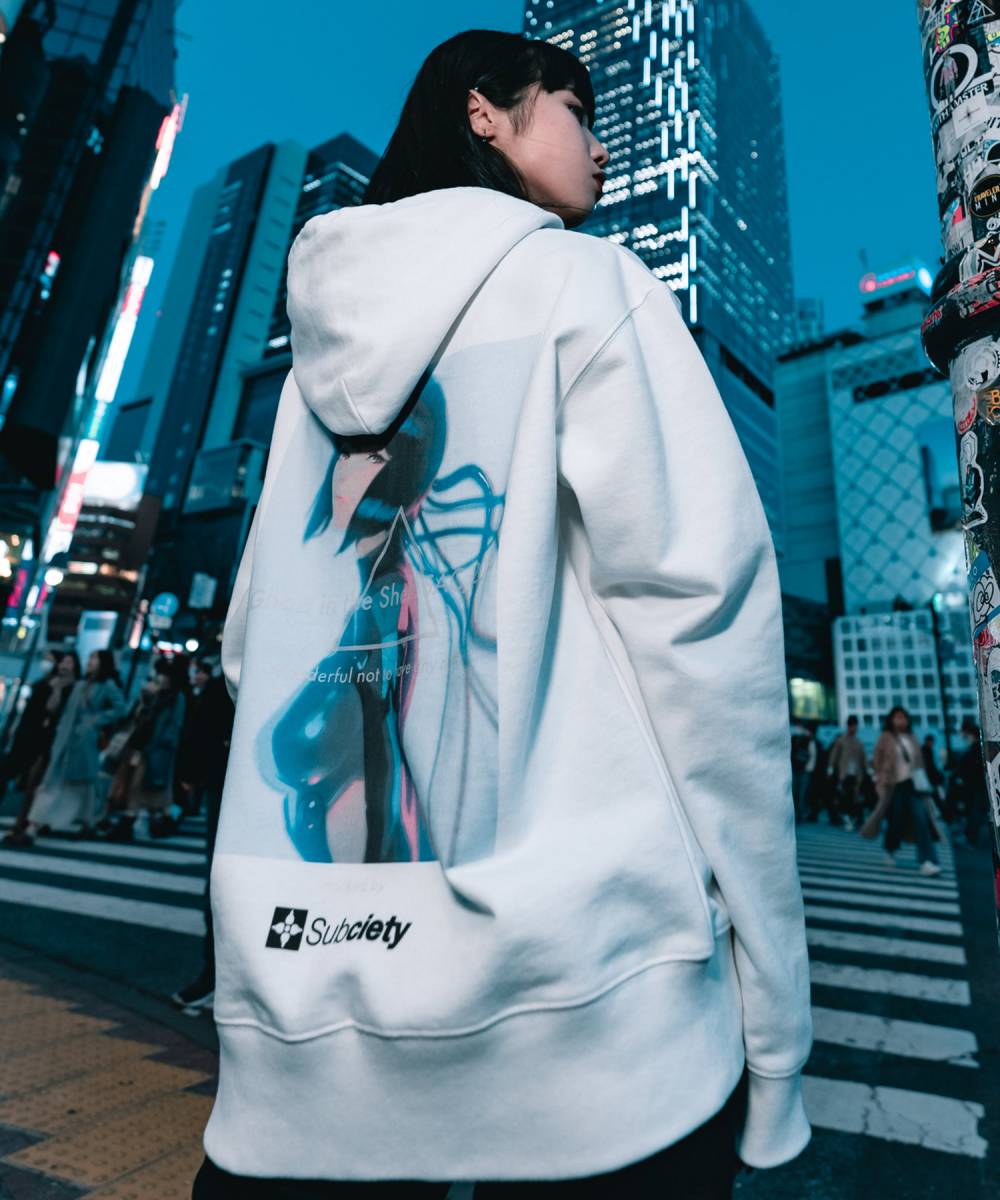 Subcietyx攻殻機動隊SAC_2045 ZIP PARKA-GHOST HACK- WHITE