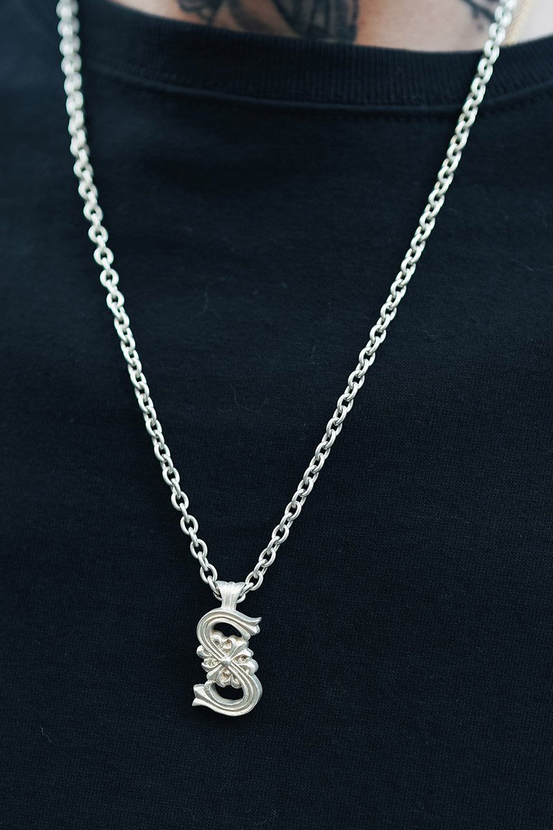 Subciety (サブサエティ) BRASS NECKLACE-CREST- SILVER