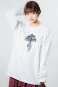 GoneR (ゴナー) Neon Cross L/S T-Shirts White