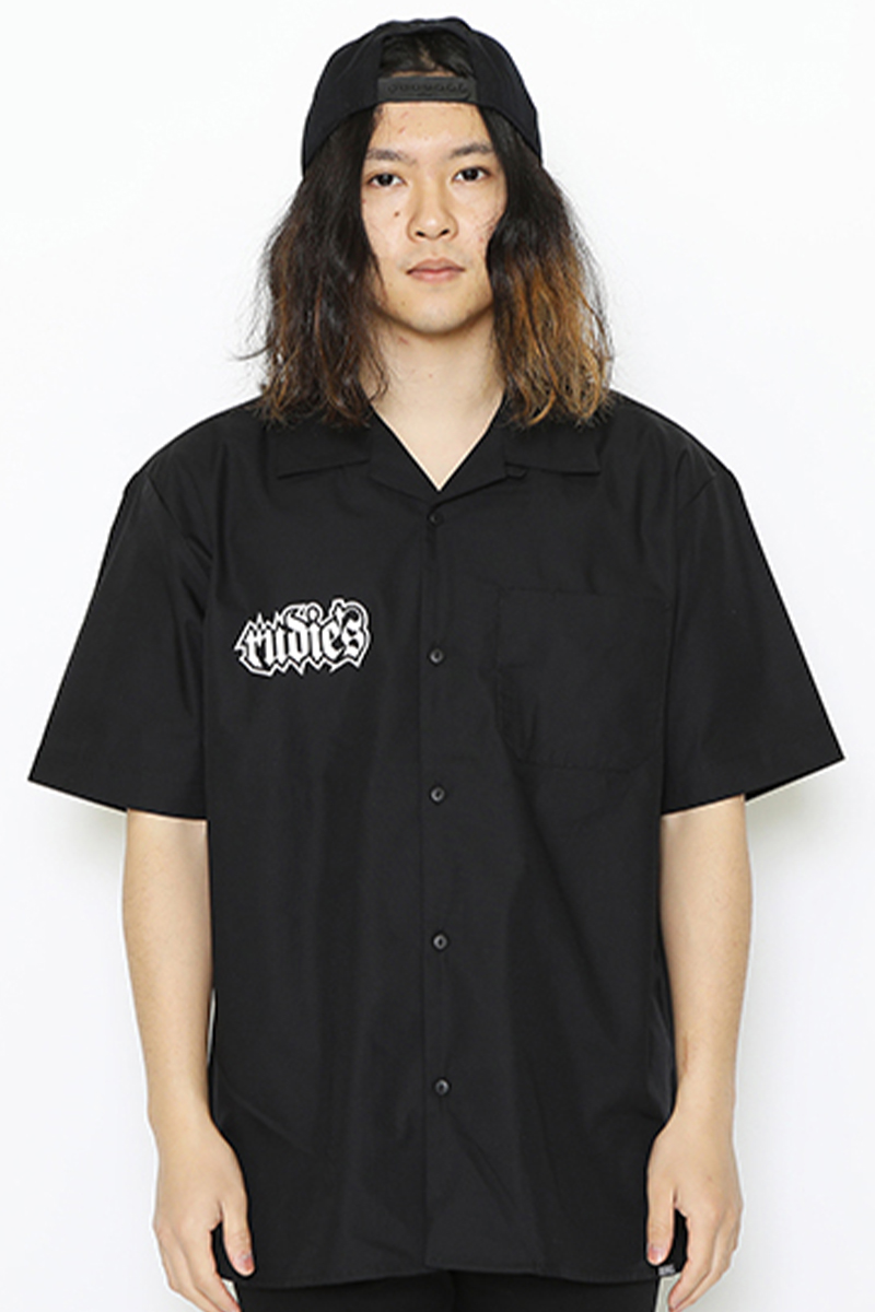 RUDIE'S SPARK OPENCOLLAR SHIRTS BLACK